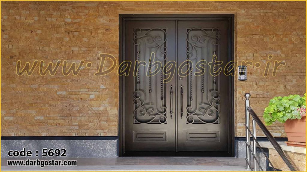 درب ورودی منزل درب فرفورژه کد درب 5692